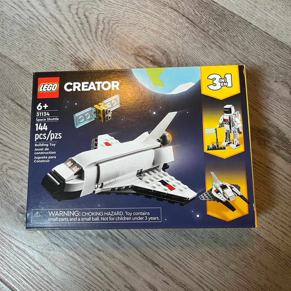 Lego Creator White and Black Space Shuttle Set
